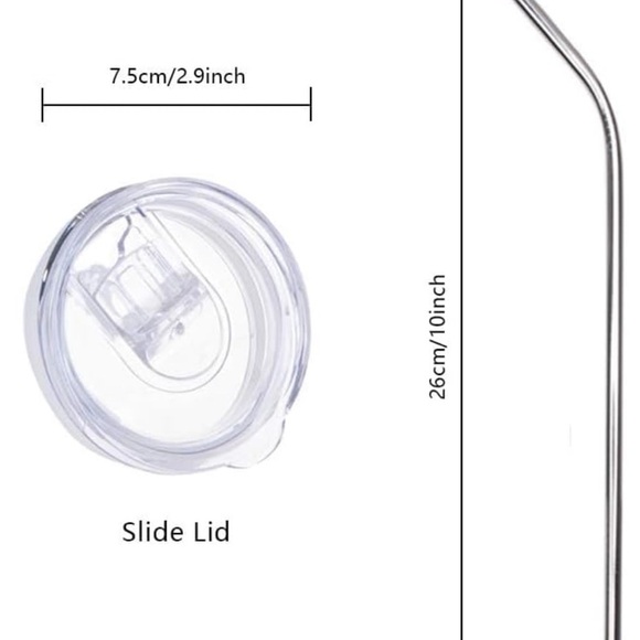 White Stainless Steel Straws (023) - Picture 4 of 4